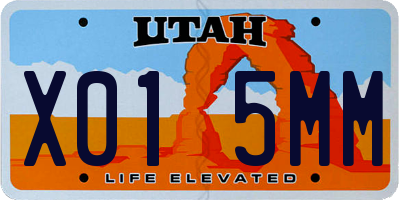 UT license plate X015MM