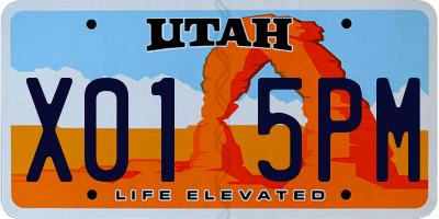 UT license plate X015PM