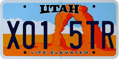 UT license plate X015TR