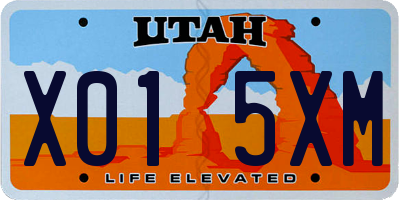 UT license plate X015XM