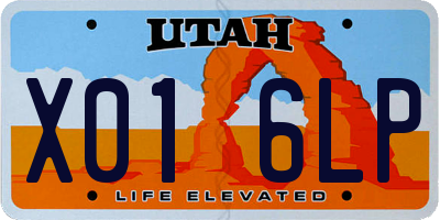 UT license plate X016LP