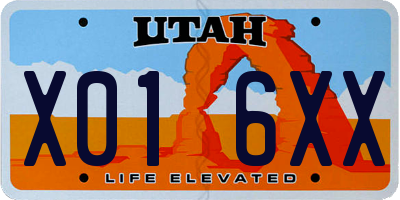 UT license plate X016XX