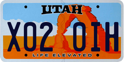 UT license plate X020IH
