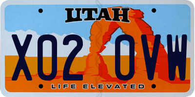 UT license plate X020VW