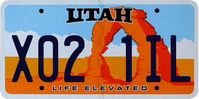 UT license plate X021IL