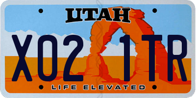 UT license plate X021TR