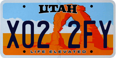 UT license plate X022FY