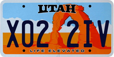 UT license plate X022IV