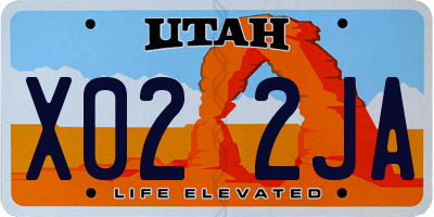 UT license plate X022JA