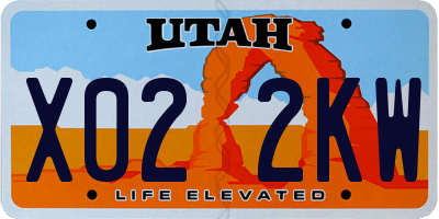 UT license plate X022KW