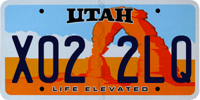 UT license plate X022LQ