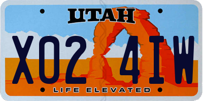 UT license plate X024IW
