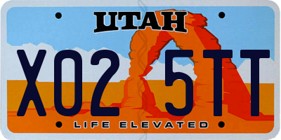 UT license plate X025TT