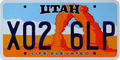UT license plate X026LP