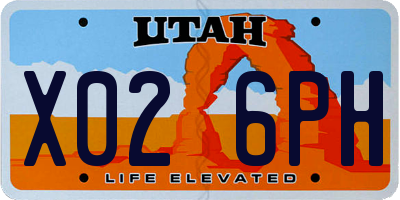 UT license plate X026PH