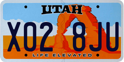 UT license plate X028JU