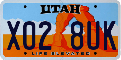 UT license plate X028UK
