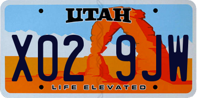UT license plate X029JW