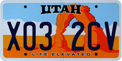 UT license plate X032CV