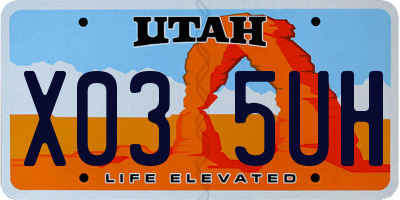 UT license plate X035UH