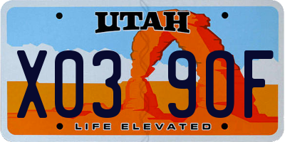 UT license plate X039OF