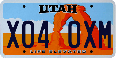 UT license plate X040XM