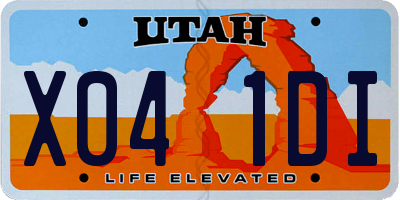 UT license plate X041DI