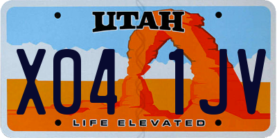 UT license plate X041JV