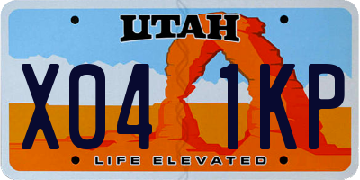 UT license plate X041KP