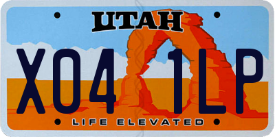 UT license plate X041LP