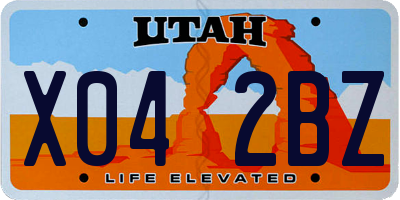 UT license plate X042BZ