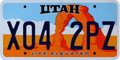 UT license plate X042PZ