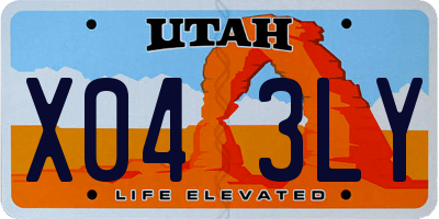 UT license plate X043LY