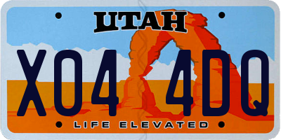 UT license plate X044DQ