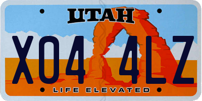 UT license plate X044LZ