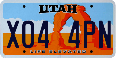 UT license plate X044PN
