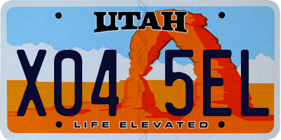 UT license plate X045EL