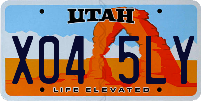UT license plate X045LY