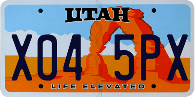 UT license plate X045PX