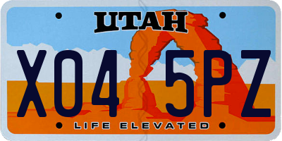 UT license plate X045PZ