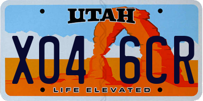 UT license plate X046CR