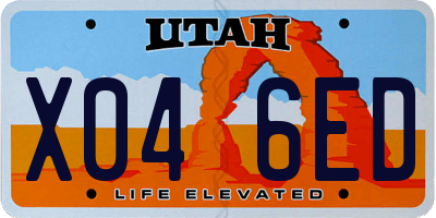 UT license plate X046ED