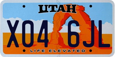 UT license plate X046JL
