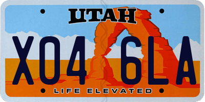 UT license plate X046LA