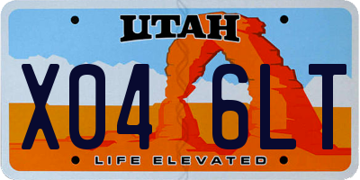 UT license plate X046LT