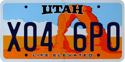 UT license plate X046PO