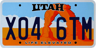 UT license plate X046TM
