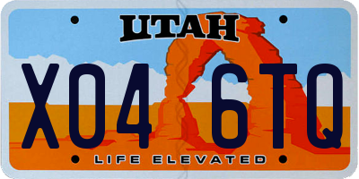 UT license plate X046TQ
