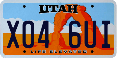 UT license plate X046UI