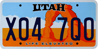 UT license plate X047QO